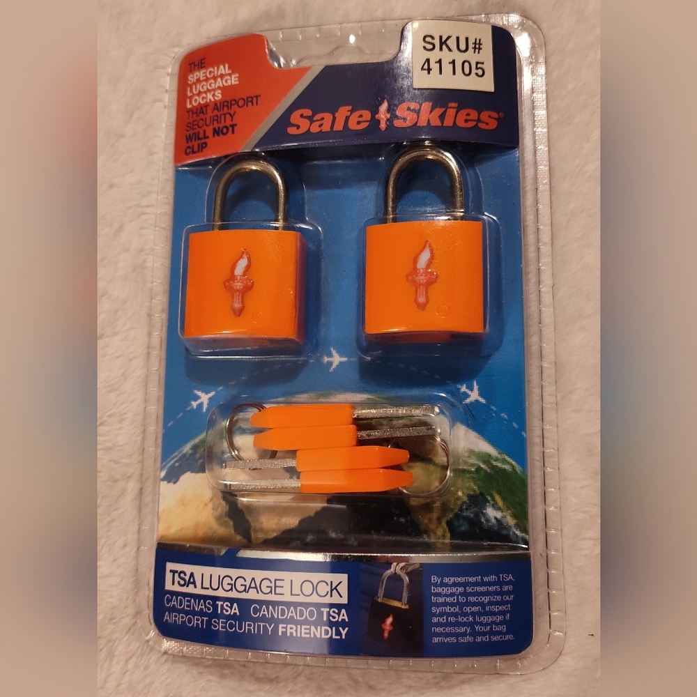 NWT! Safe Skies Travel Luggage Locks (TSA Approved)